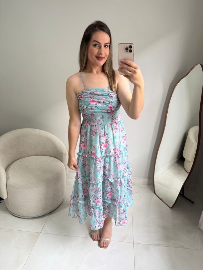 vestido longo floral 000175