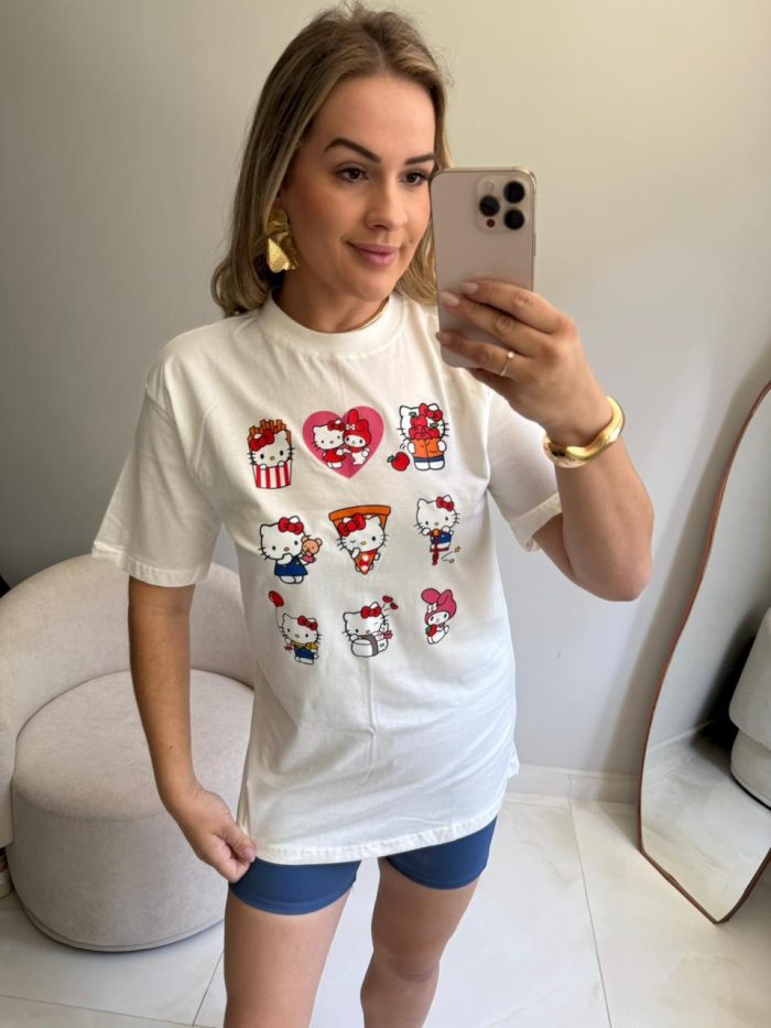 camisetão hello kit tamy estampa 00025