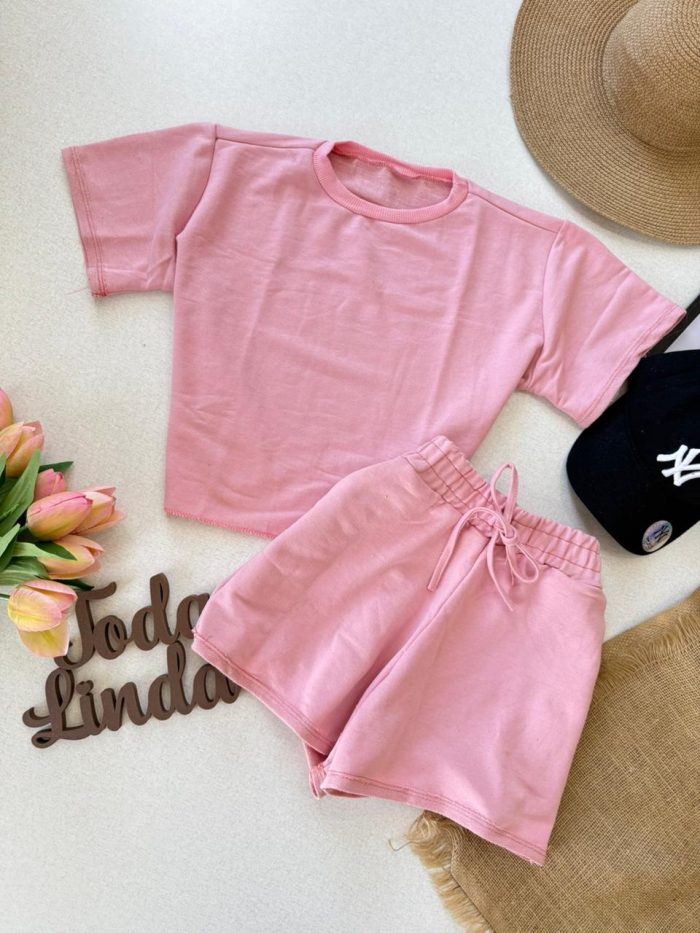 conjunto moletinho blusinha + shorts maitê 000205