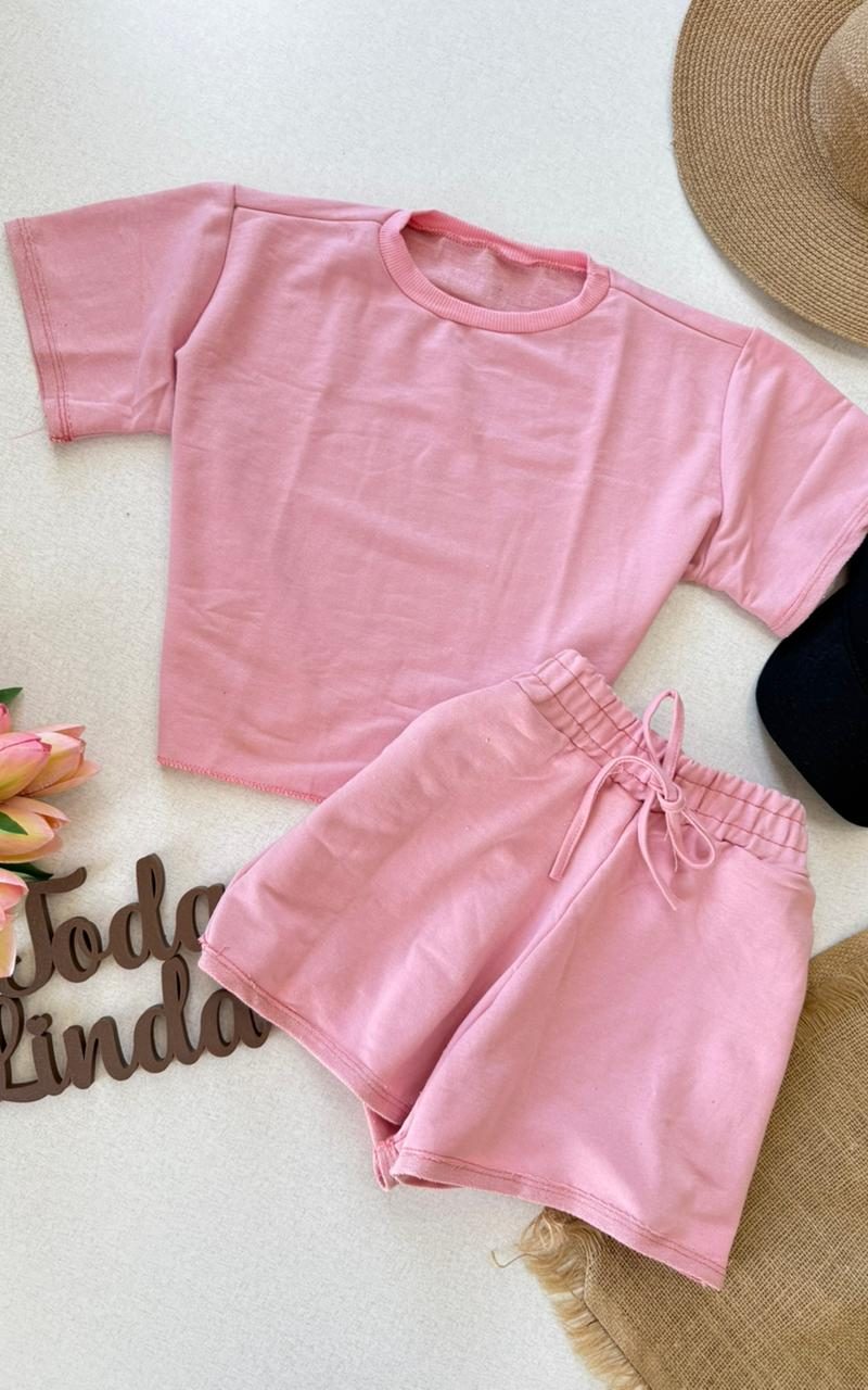 conjunto moletinho blusinha + shorts maitê 000205