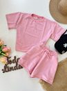 conjunto moletinho blusinha + shorts maitê 000205
