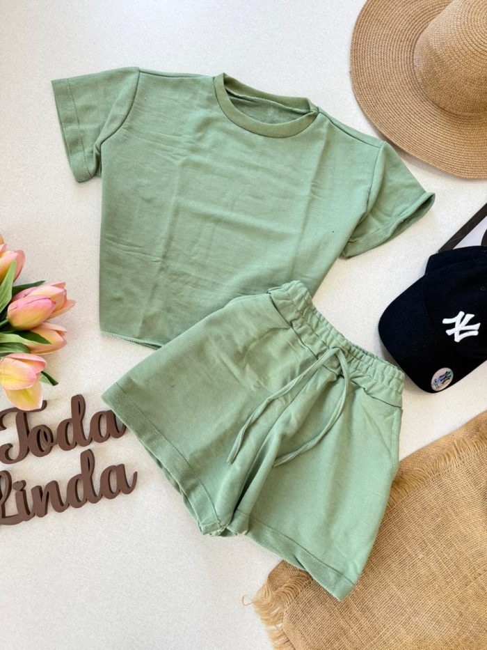 conjunto moletinho blusinha + shorts maitê 000205 conjunto moletinho blusinha + shorts maitê 000205