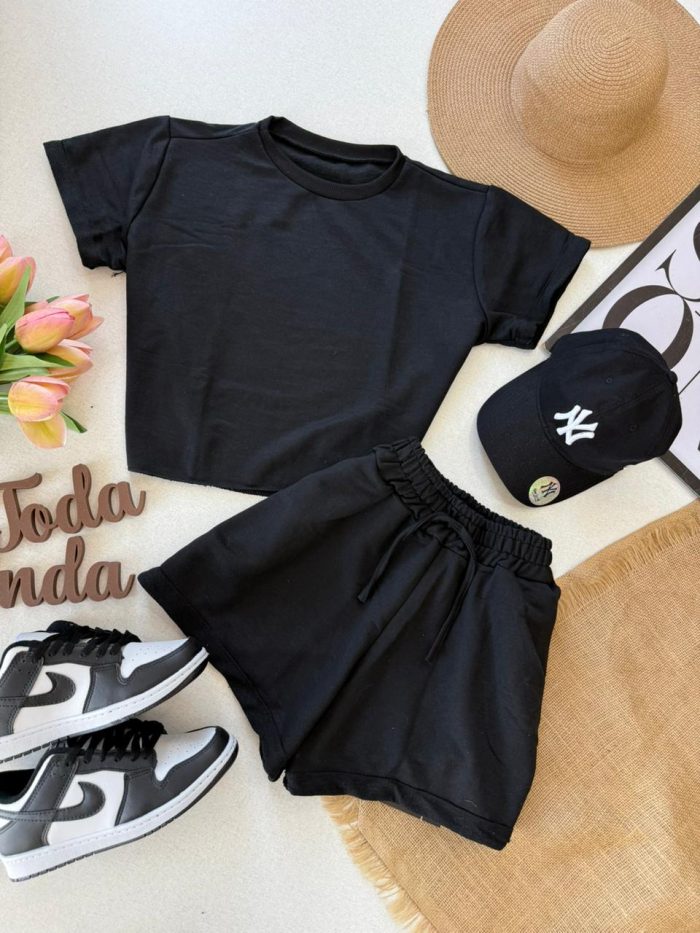 conjunto moletinho blusinha + shorts maitê 000205 conjunto moletinho blusinha + shorts maitê 000205