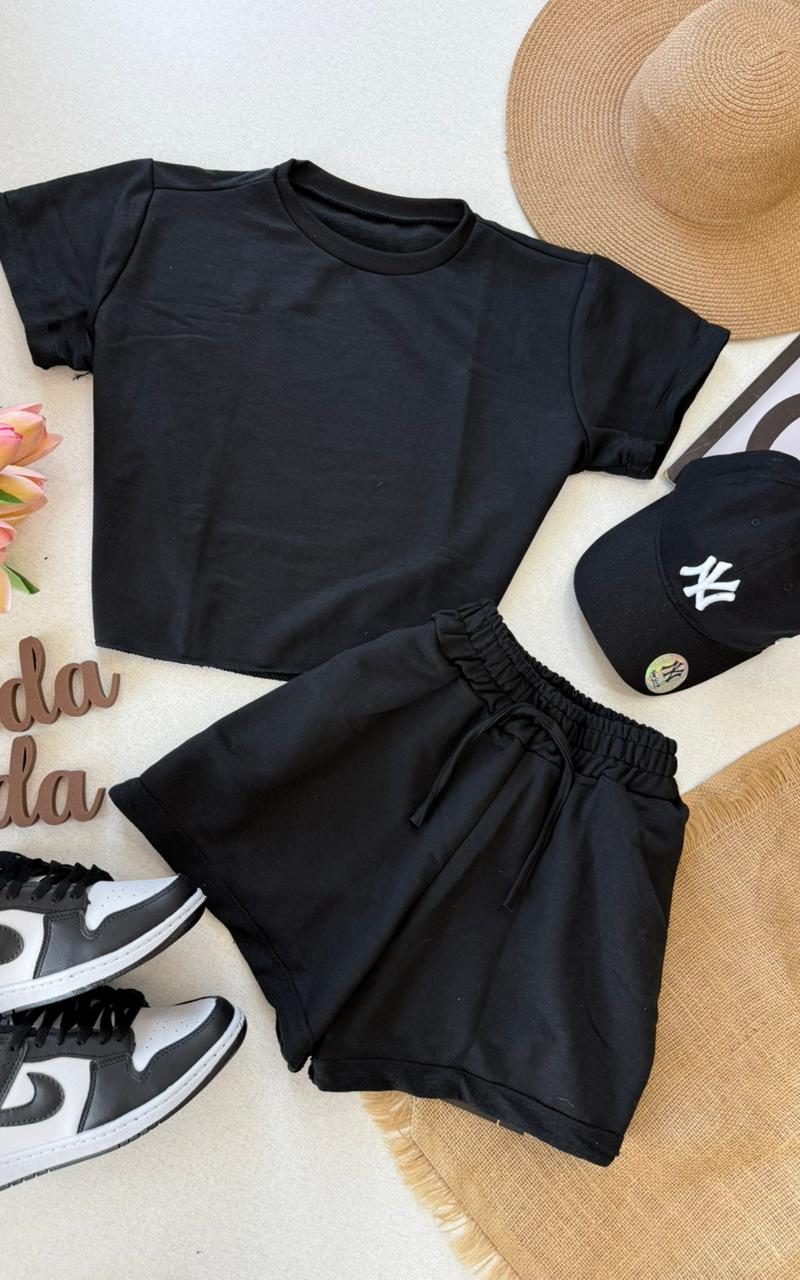 conjunto moletinho blusinha + shorts maitê 000205