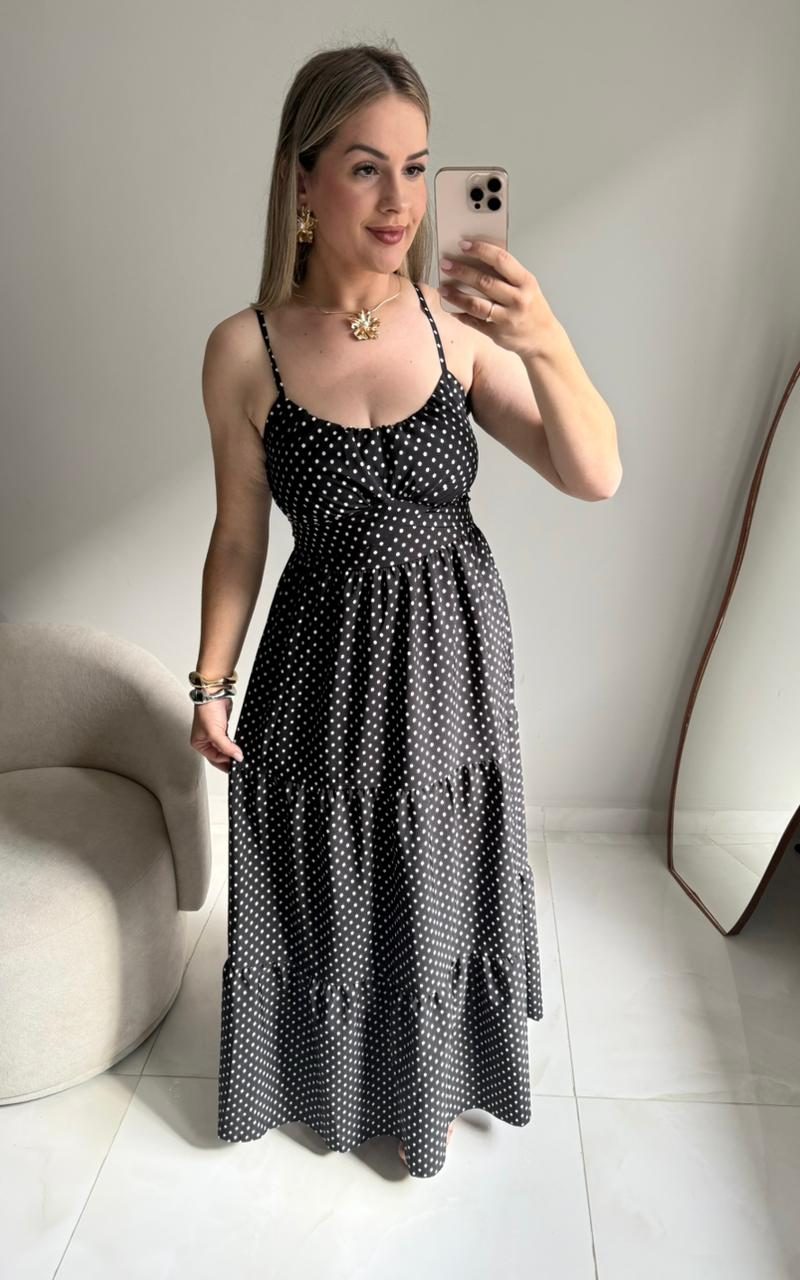 vestido longo de poá 000149