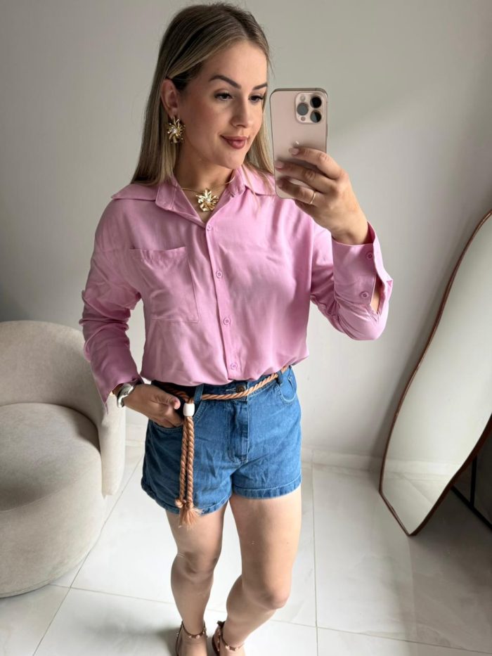 camisa em linho maya loren 000263