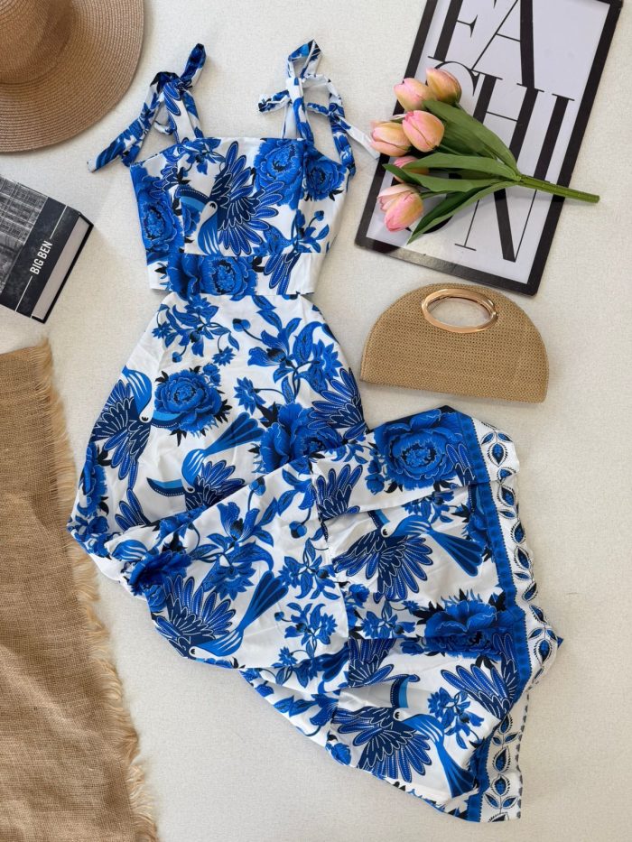 vestido longo floral azul 000149 vestido longo floral azul 000149