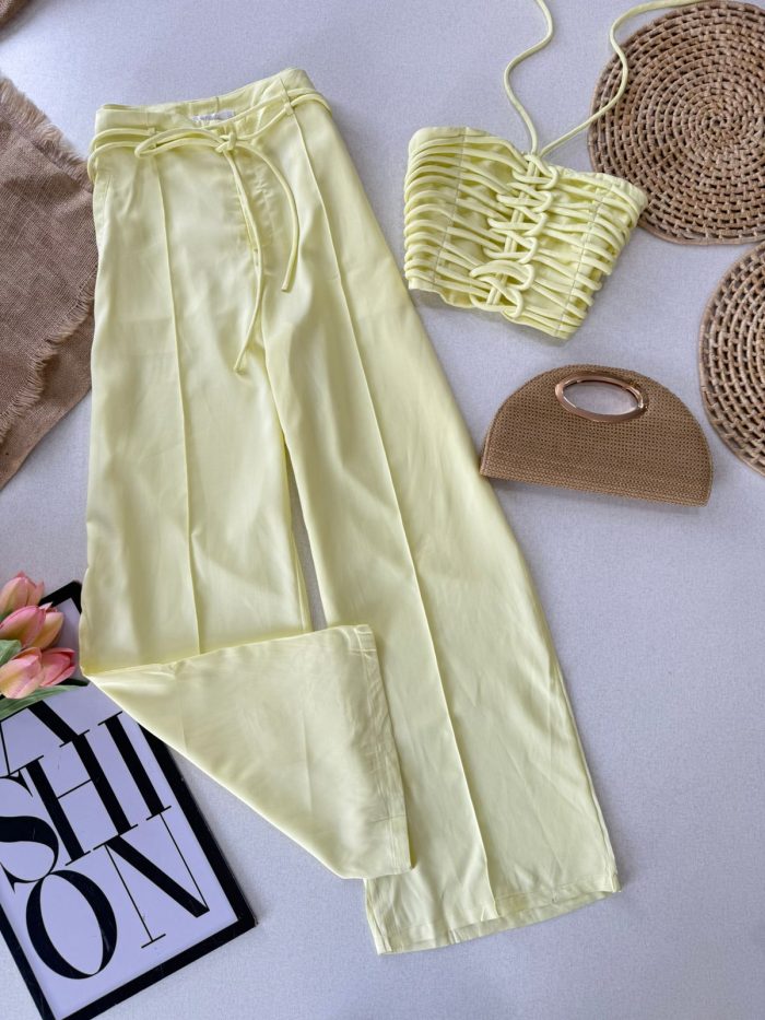 conjunto calça e cropped anabelle 000365 conjunto calça e cropped anabelle 000365