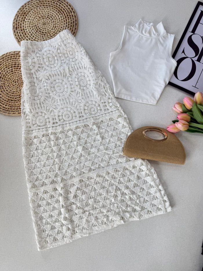 saia longa midi tricot 000368 saia longa midi tricot 000368