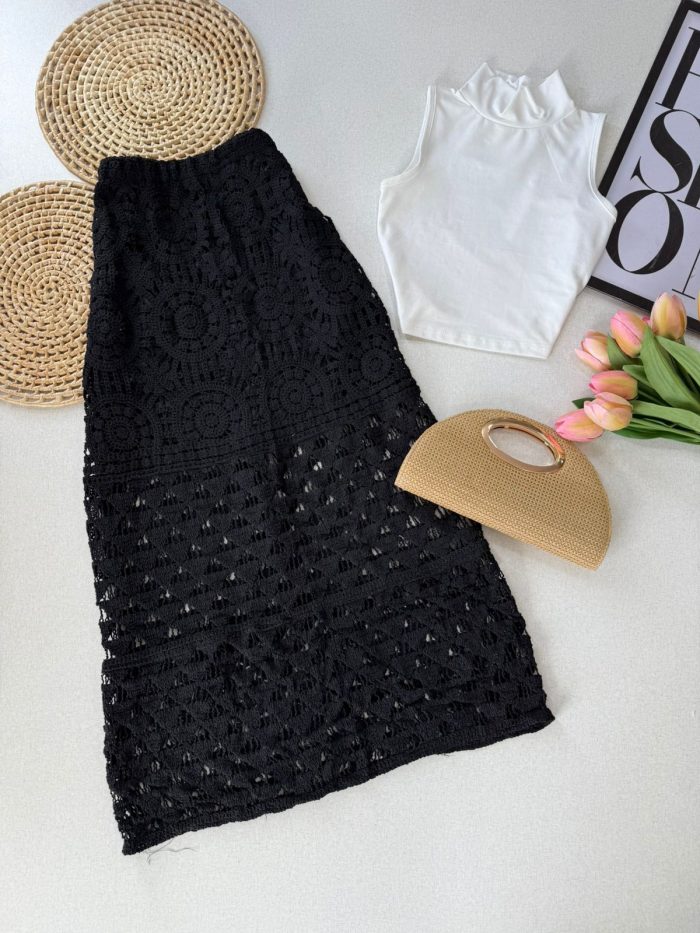 saia longa midi tricot 000368 saia longa midi tricot 000368