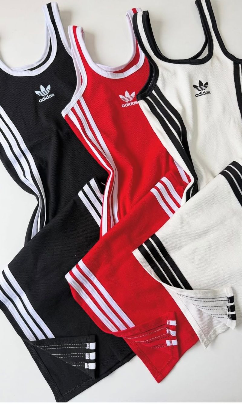 Vestido Canelado Midi Adidas 000206