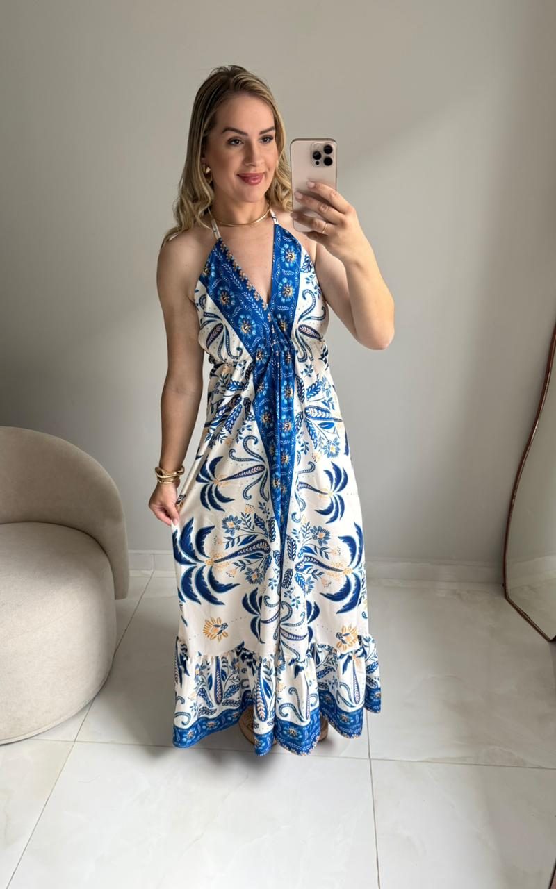 vestido elegante tecido indiano 000259