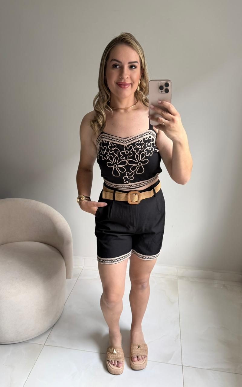 conjunto cropped e shorts borbado 000418