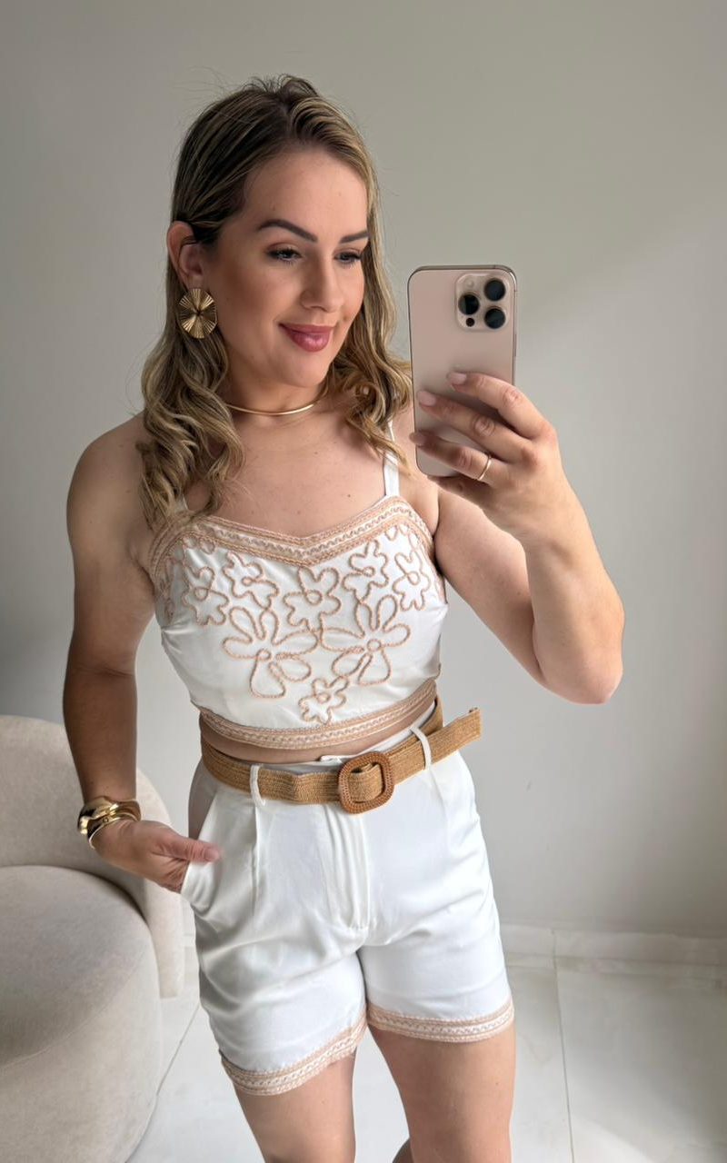 conjunto cropped e shorts borbado 000418