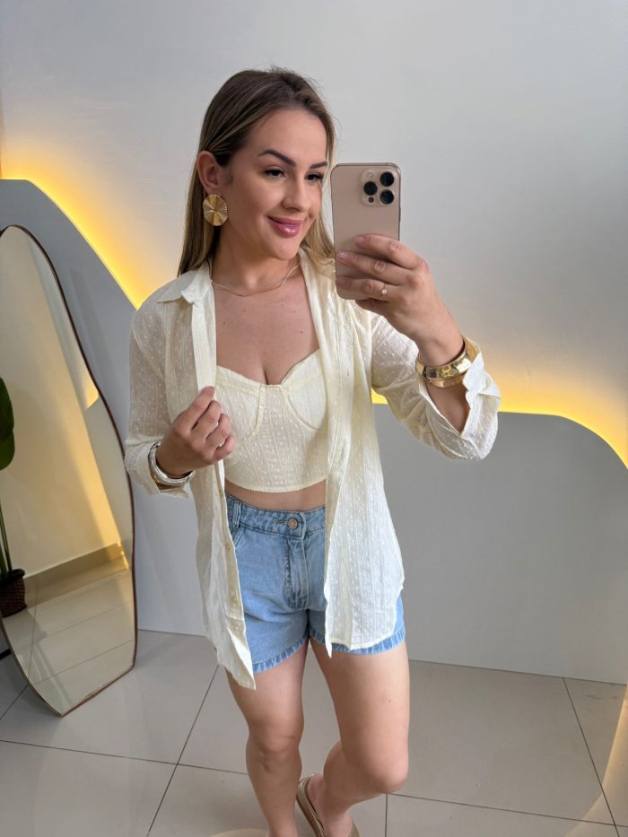 conjunto camisa e cropped samara 000259