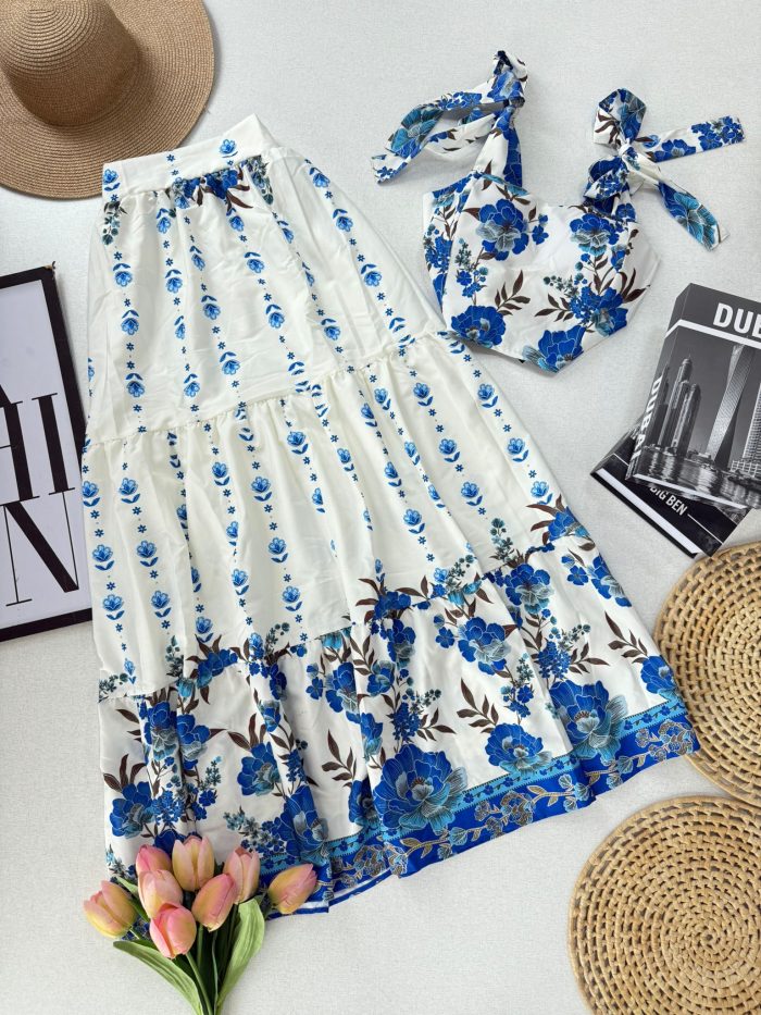 conjunto cropped e saia carmélia 000259