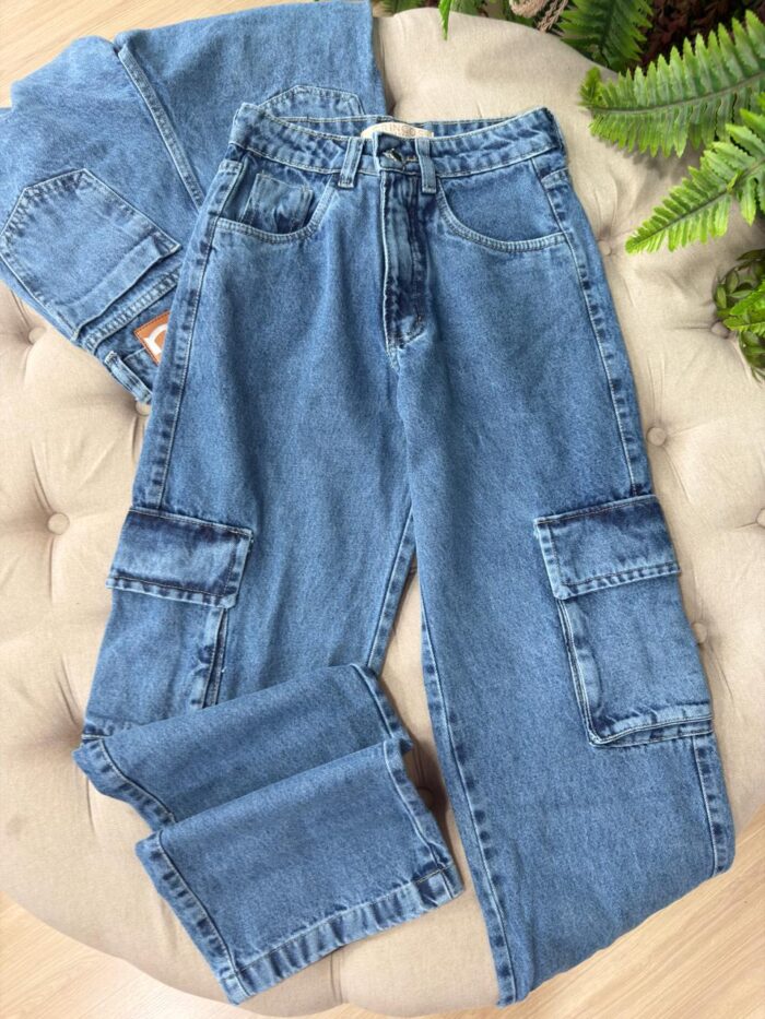 calça wid leg cargo grafite 000278