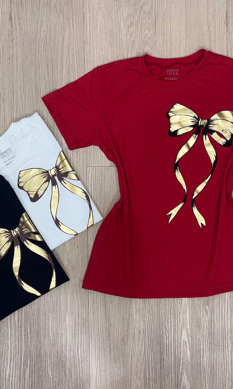 t shirts laço dourado 000399