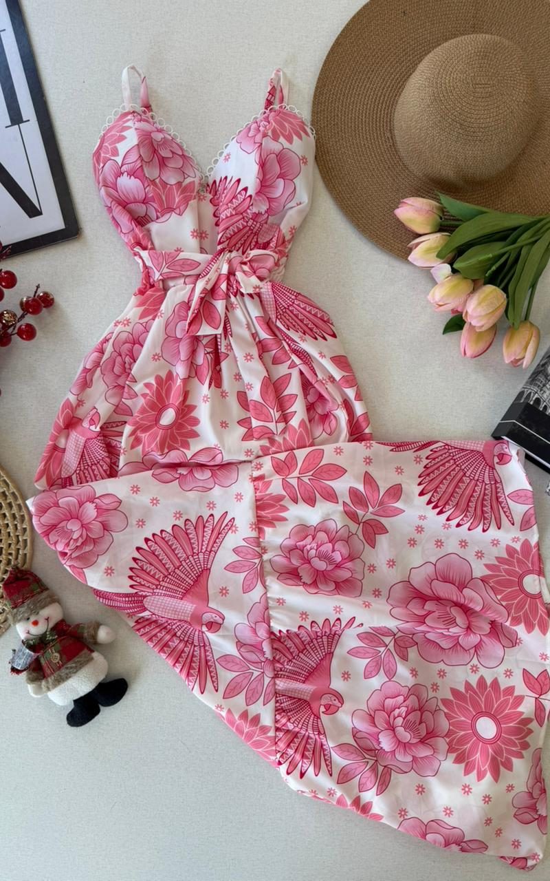 vestido bárbara 000259 rosa, Único