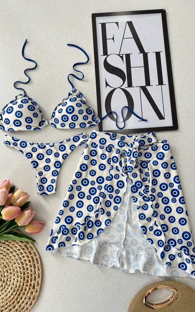 conjunto biquíni 3 peças 000203