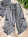 calça wid leg cargo grafite 000294