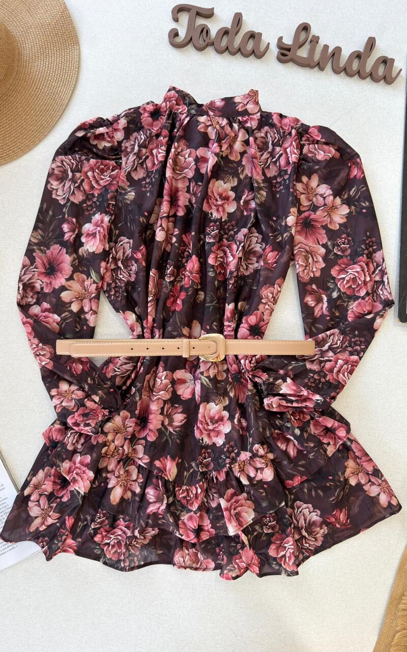 Vestido Chiffón Floral 000149