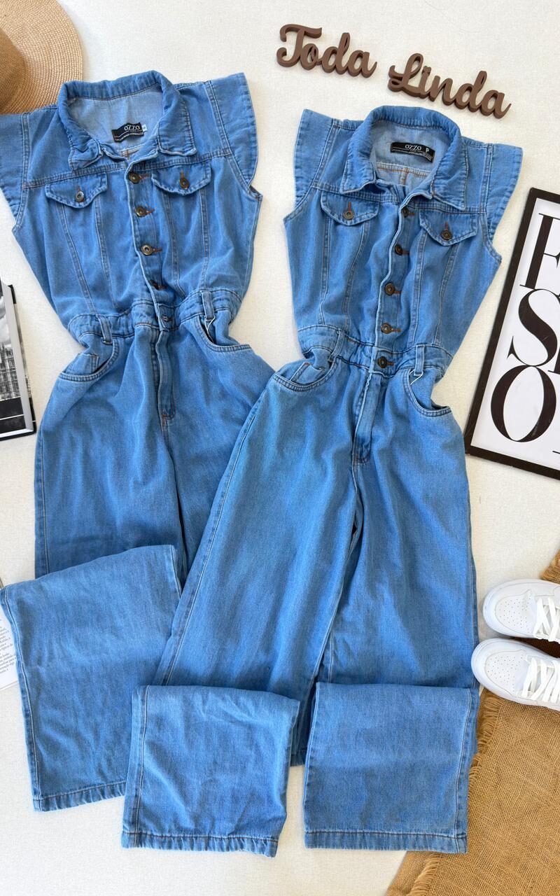 macacão longo jeans 000436