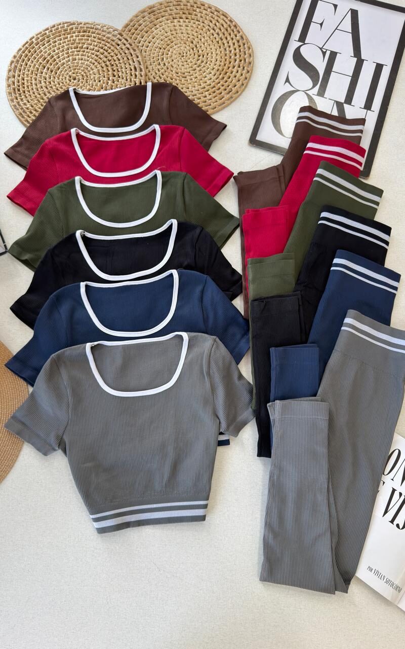 conjunto fitness canelado premium 000151