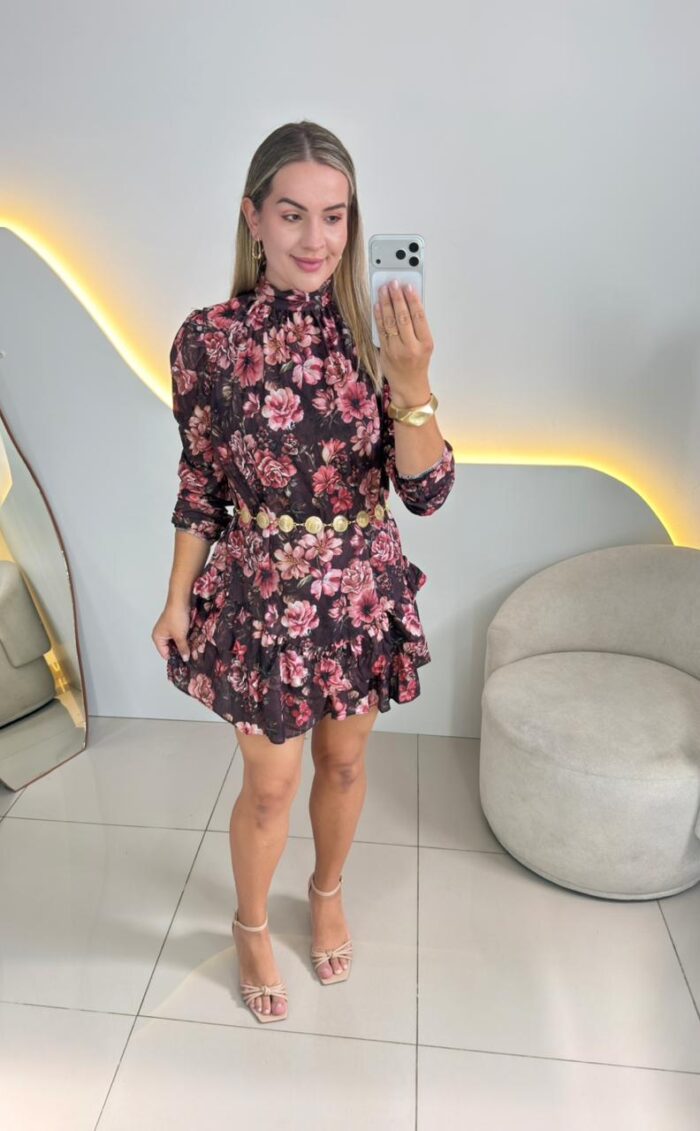 vestido chiffón floral 000149 vestido chiffón floral 000149