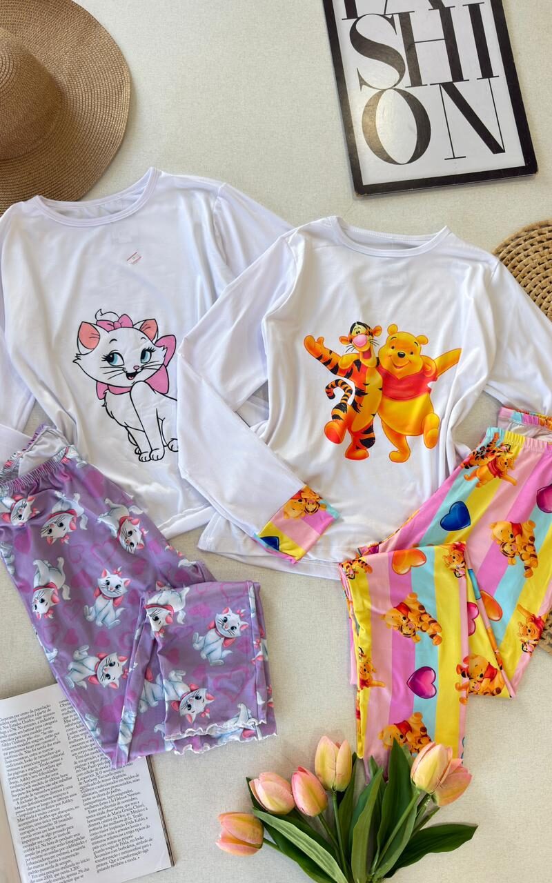 pijama feminino urso pooh 000443