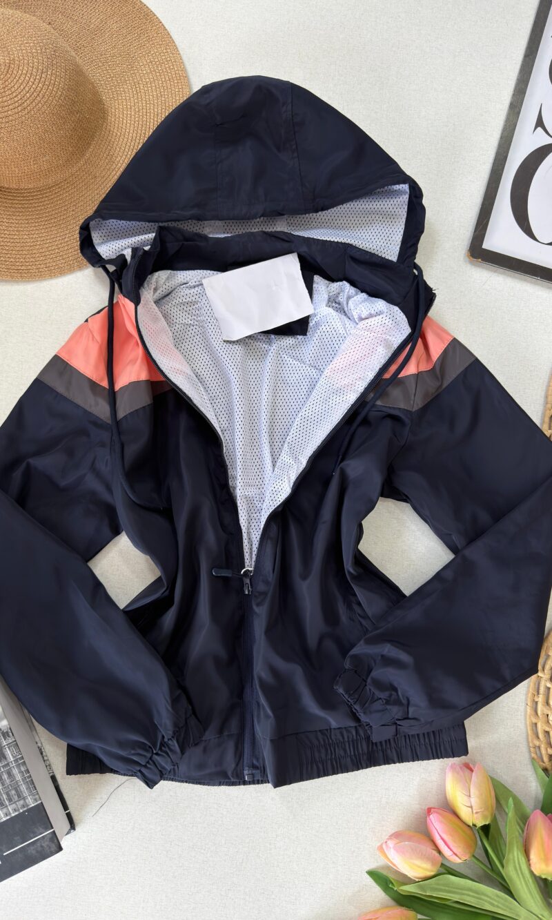 Jaqueta Corta Vento Azul Escuro 000397