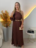 vestido plissado claire 000149