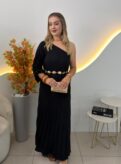 vestido plissado claire 000149