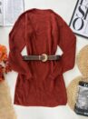 vestido de tricot mousse 000259