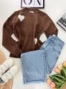 blusa em tricot coração 00082