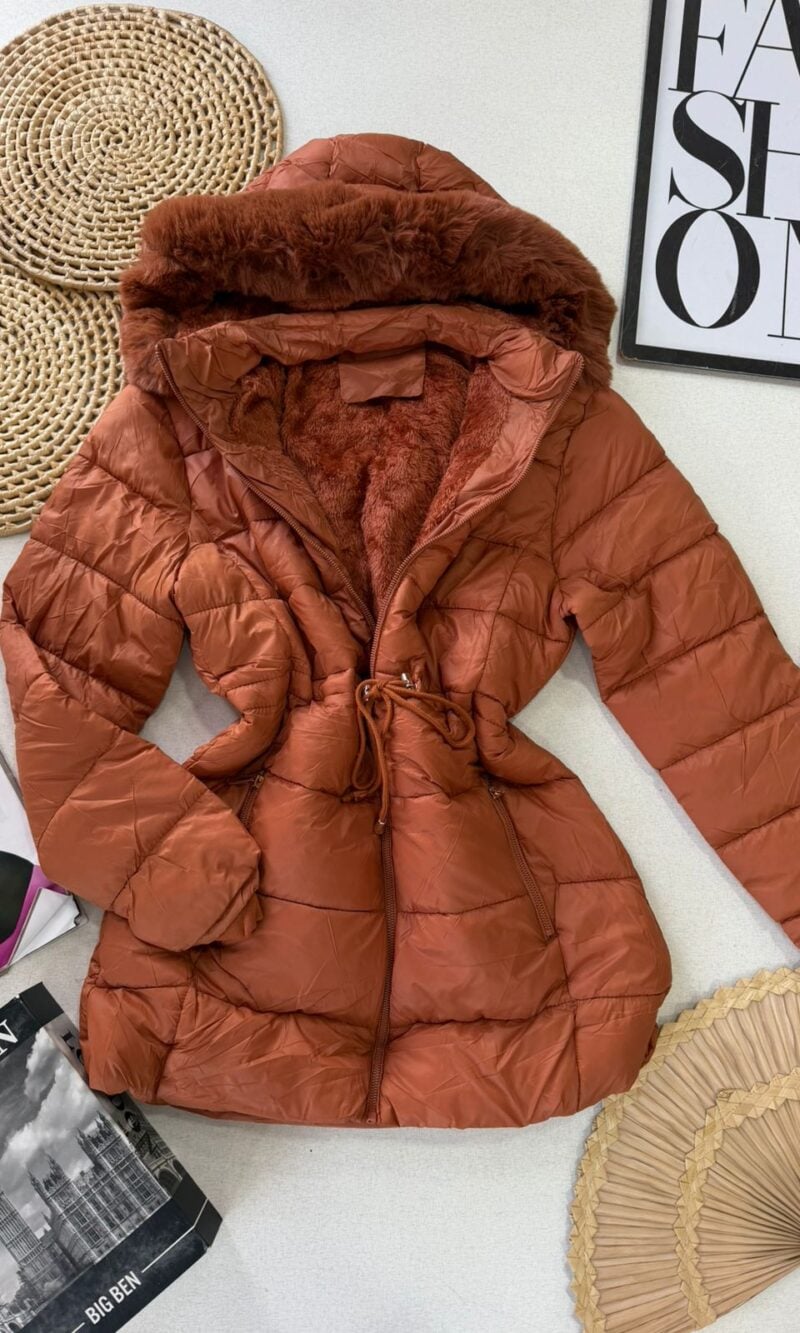 jaqueta puffer caramelo 000422