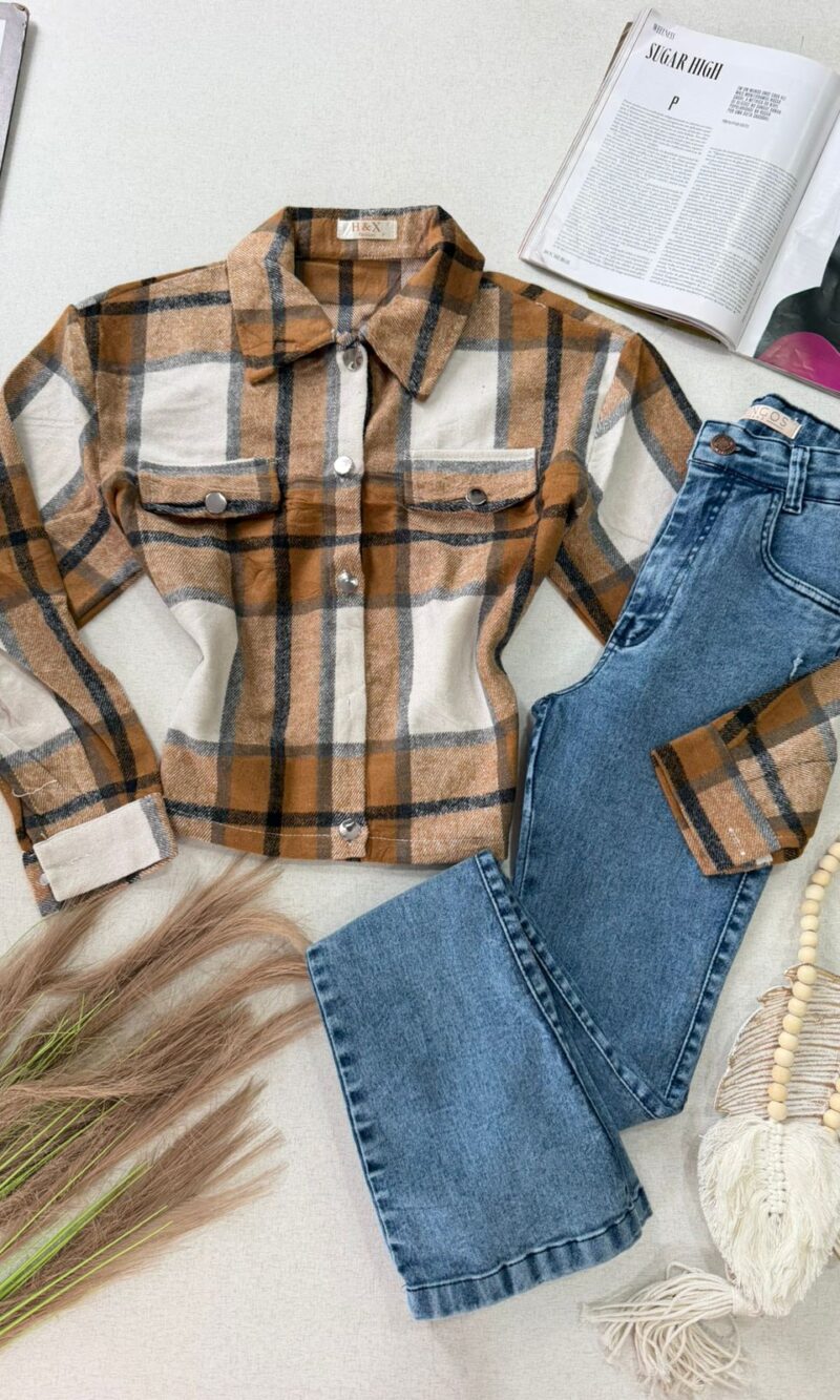 Camisa Flanelada Caramelo 000221