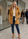 parka suede dupla face caramelo 000260